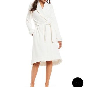 UGG Duffield II Fleece Wrap Robe Cream White